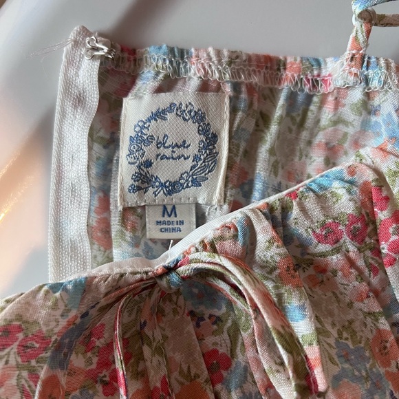 Blue Rain Short Floral Dress - Picture 3 of 3